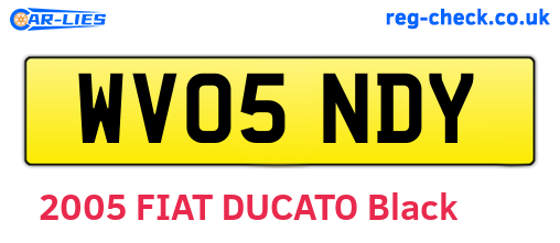 WV05NDY are the vehicle registration plates.