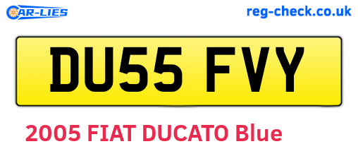DU55FVY are the vehicle registration plates.