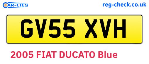 GV55XVH are the vehicle registration plates.