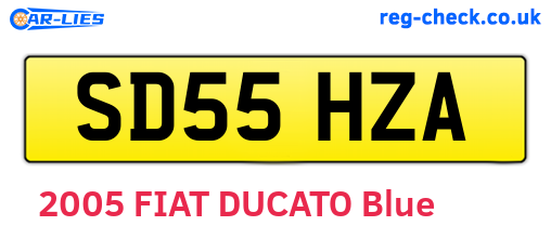 SD55HZA are the vehicle registration plates.