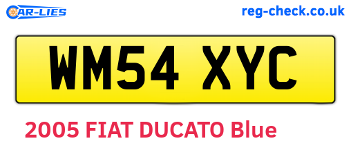 WM54XYC are the vehicle registration plates.