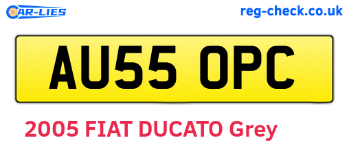 AU55OPC are the vehicle registration plates.