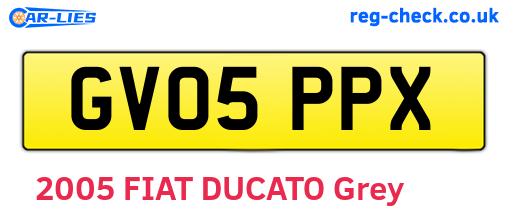 GV05PPX are the vehicle registration plates.