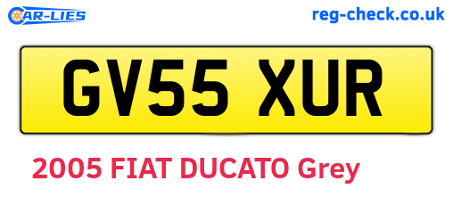 GV55XUR are the vehicle registration plates.