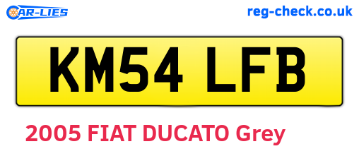 KM54LFB are the vehicle registration plates.