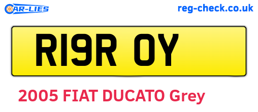 R19ROY are the vehicle registration plates.