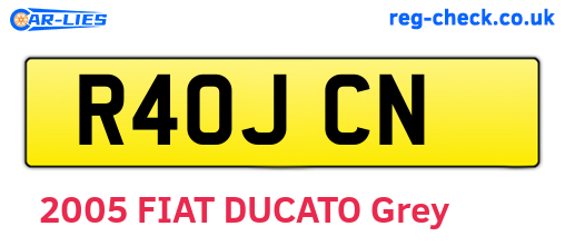 R40JCN are the vehicle registration plates.