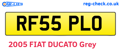 RF55PLO are the vehicle registration plates.