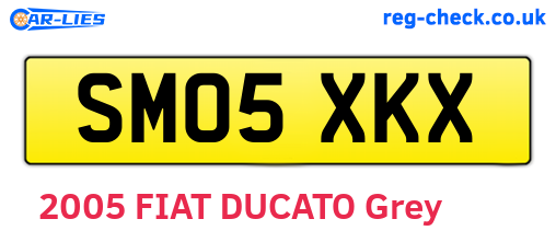 SM05XKX are the vehicle registration plates.