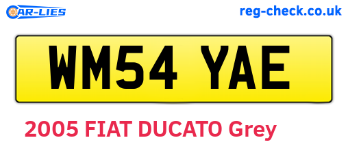 WM54YAE are the vehicle registration plates.
