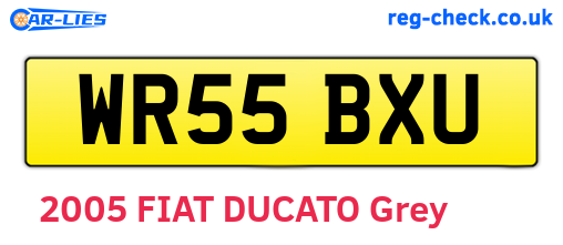 WR55BXU are the vehicle registration plates.