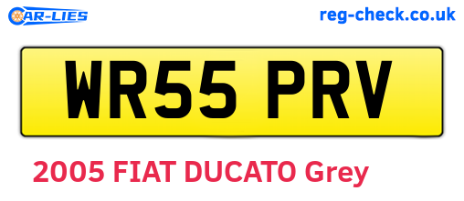 WR55PRV are the vehicle registration plates.