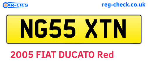 NG55XTN are the vehicle registration plates.
