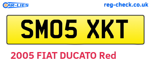 SM05XKT are the vehicle registration plates.
