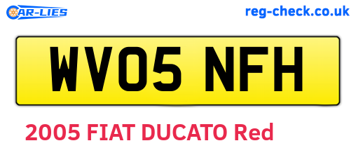 WV05NFH are the vehicle registration plates.