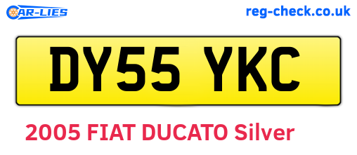 DY55YKC are the vehicle registration plates.
