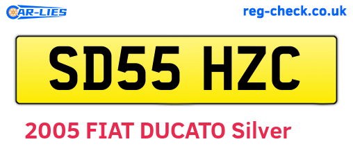 SD55HZC are the vehicle registration plates.