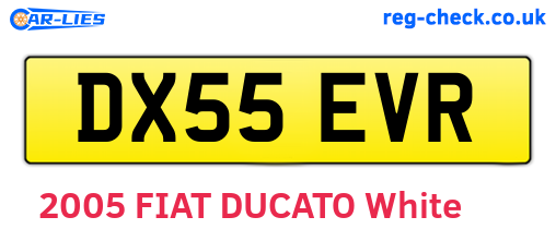 DX55EVR are the vehicle registration plates.