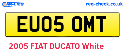 EU05OMT are the vehicle registration plates.