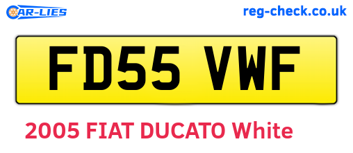 FD55VWF are the vehicle registration plates.