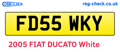 FD55WKY are the vehicle registration plates.