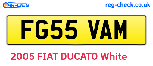 FG55VAM are the vehicle registration plates.