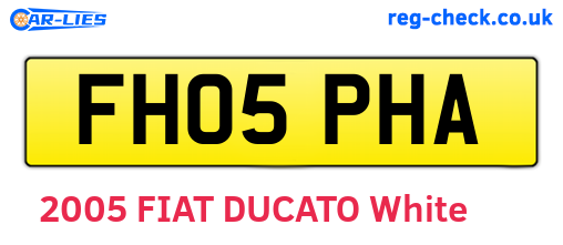 FH05PHA are the vehicle registration plates.