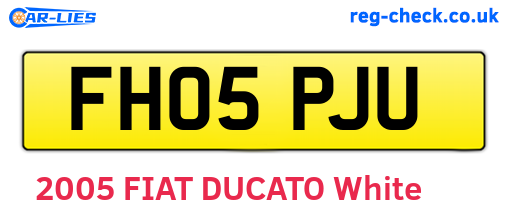 FH05PJU are the vehicle registration plates.