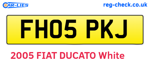 FH05PKJ are the vehicle registration plates.