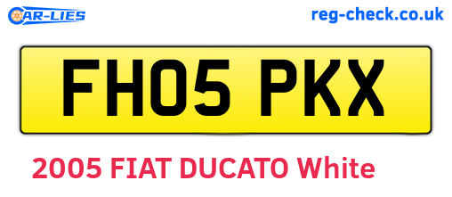 FH05PKX are the vehicle registration plates.