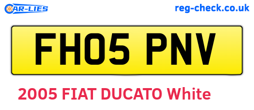 FH05PNV are the vehicle registration plates.