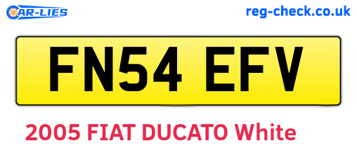 FN54EFV are the vehicle registration plates.