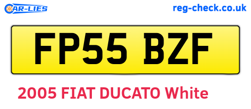 FP55BZF are the vehicle registration plates.