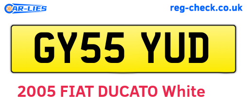 GY55YUD are the vehicle registration plates.