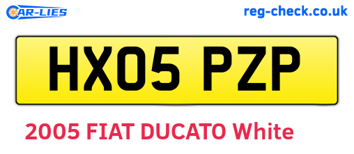 HX05PZP are the vehicle registration plates.