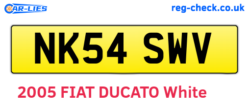 NK54SWV are the vehicle registration plates.