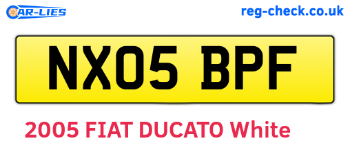 NX05BPF are the vehicle registration plates.