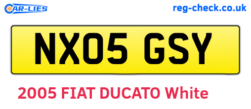 NX05GSY are the vehicle registration plates.