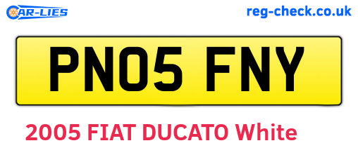 PN05FNY are the vehicle registration plates.