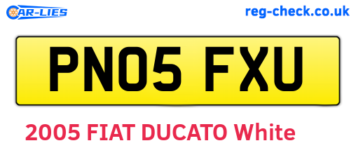 PN05FXU are the vehicle registration plates.