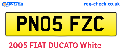 PN05FZC are the vehicle registration plates.