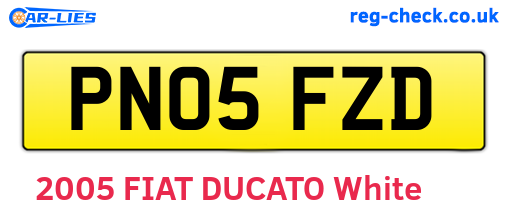 PN05FZD are the vehicle registration plates.