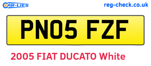 PN05FZF are the vehicle registration plates.