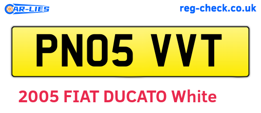 PN05VVT are the vehicle registration plates.