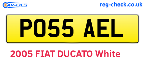 PO55AEL are the vehicle registration plates.