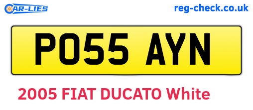 PO55AYN are the vehicle registration plates.