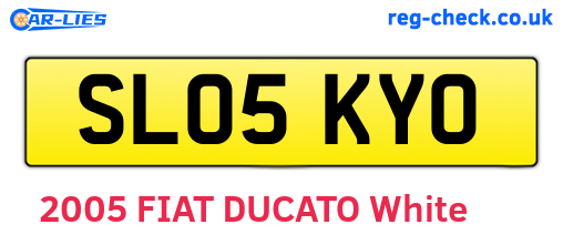 SL05KYO are the vehicle registration plates.
