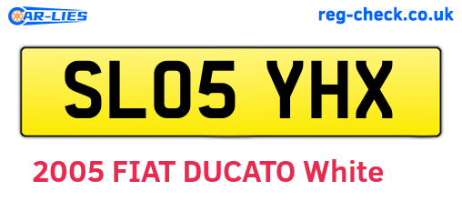 SL05YHX are the vehicle registration plates.