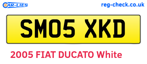SM05XKD are the vehicle registration plates.