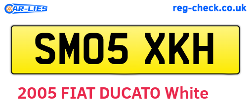 SM05XKH are the vehicle registration plates.